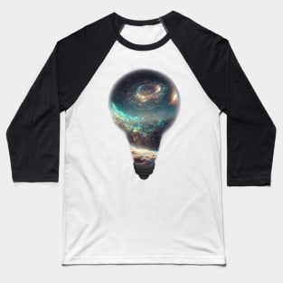 Galaxy in a lightbulb Baseball T-Shirt